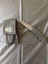 Vintage CRKT 7002B Apache II Folding Knife ATS-34 With CRKT Sheath - NEW picture