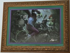 *RARE* SIGNED & FRAMED LITHO Gabrielle Dell Otto Batman Vs. Villians 24×32 COA picture