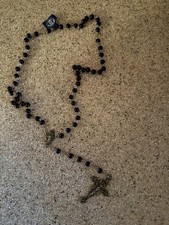 Fatima Anniversary Rosary 1917 2017 Dark Blue Glass Bead Rosary picture