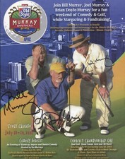 Bill Murray x3 ~ Signed Autographed Murray Brothers 2003 Golf Poster ~ PSA DNA picture