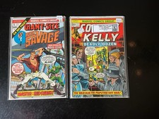 GIANT SIZE DOC SAVAGE #1 (Marvel Comics 1975)Super NICE 👀 + COMBAT KELLY #7 😎 picture