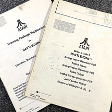 Atari Battlezone Arcade Video Game Manual Schematics Parts ORIGINAL picture