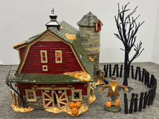 Department 56 Snow Village Halloween Haunted Barn 55060 w/ Box in EX Condition picture
