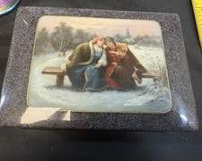 Vintage Russian Lacquer Box Fedoskino Hand Painted Artist Signed Excellent picture