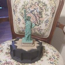 Vintag Danbury Mint walking Statue of Liberty Statue w/o 12 coins Figure. picture