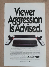 Atari 7800 Video Game Ad Viewer Aggression Is Advised Ad 1989 (JA439 picture