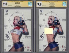GARV GIRLS SET CGC 9.8 SS SIGNED KEITH GARVEY HARLEY FAN PAGE CANVAS EDITION A/B picture