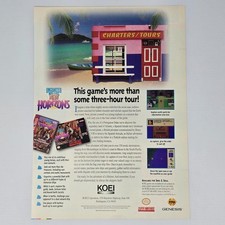 Uncharted Waters New Horizons Super Nintendo Sega Genesis Tour Print Ad/Poster picture