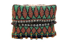 VTG Indonesian Sumatran Beaded Wedding Basket Dowry Box 5