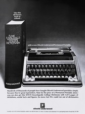 1968 UNDERWOOD TYPEWRITER Genuine Vintage Print Ad Office Olivet 10