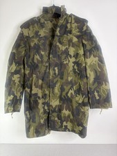Vtg 1992 Sarat Romanian Army Military Surplus Woodland Camo Lined Field Jacket M picture