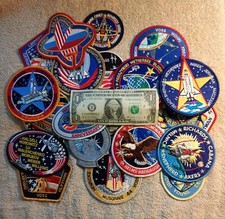 space exploration patchs huge mega lot of 20 total fully embroidered excellent picture