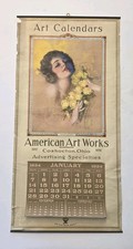 Original 1934 Rolf Armstrong American Art Works Calendar 30x 15 Romance & Roses picture
