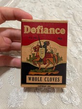Vintage Defiance Whole Cloves Paper Spice Box, 1.5 Ounces picture