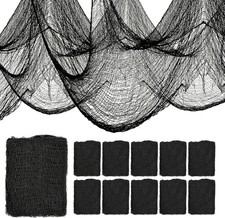AROIC 9 Pack Halloween Decorations, 30 x 72 Inch Black Spooky Creepy picture