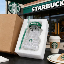 2026 100% Authentic Starbucks Bearista Bear Glass Cup Brand NewHalloween Gift picture