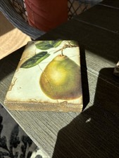 Vintage Sid Dickens Memory Block Tile T-135 ~ Pear ~ Retired Wall Art picture