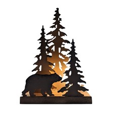 Rustic Bear Silhouette Table Lamp – Forest Night Light for Cabin & Lodge Décor picture