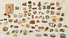 Vintage Lot of 78 Worldwide Souvenir Travel & Advertising Lapel Pins Pinbacks picture