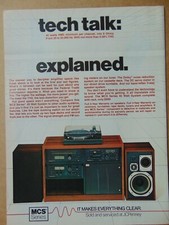 1979 MCS SERIES STEREO sold J C PENNY vintage art print ad picture