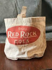RARE Vintage RED ROCK COLA Advertising Promo Canvas 6 Pack Carrying Tote Bag picture