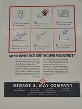 1940 George S. May Company Fortune Magazine WW2 Print Ad Engineers Labor War picture