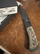 Kizer Tycho AZO M390 Blade Steel, Titanium Frame, 80’s Camo Carbon Handle picture