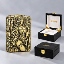 Queen Guinevere Zippo Lighter 3D Relief Engraved Medieval Gothic Design picture