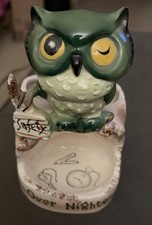 VTG Lipper And Mann MCM Owl Over Nighter Trinket Holder ￼ picture