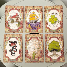 Fairy Tale Dream Lenormand Deck,10*6Cm 42Pcs Rana System Cartoon Lenormand Cards picture