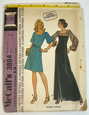 McCall's VTG Original 1970s Sewing Pattern 3884 Misses Carefree Dress Sz 14  picture