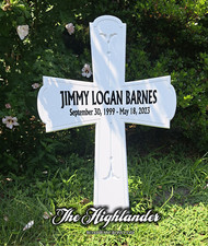 Roadside Memorial Cross, The Highlander. Large, Personalized, NOT WOOD picture