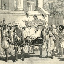 Public Rejoicings on the Recovery of Pompey 1890 Historic Print Old Photo picture