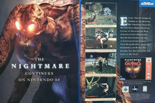 1998 Nightmare Creatures Print Ad Nintendo 64 N64 Activision Horror Promo 2pg picture