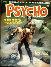 Psycho  #3  1971-Skyward-Frankenstein cover by Boris-Adkins-Everett-FN picture