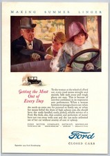 Vintage 1924, Ford, Woman Driving, Auto, Automobile, Car 20's Print Ad picture