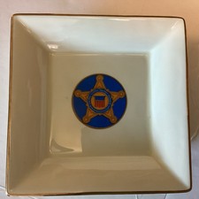 VTG US Secret Service Dept of Treasury Trinket Dish Ash Tray 7.25