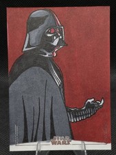 2026 Topps Star Wars Galaxy Darth Vader Force Choke Sketch by Dwayne Carpenter picture