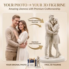 Custom 3D Figurine from Photo Personalized Couple Wedding Gift Statue picture