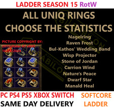 LADDER All Uniqe Rings ✅PC PS4 PS5 XBOX SWITCH✅ Diablo 2 Resurrected Items D2R picture