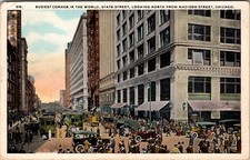 Business Corner of the World, Madison Street, Chicago, IL - Vintage Postcard picture
