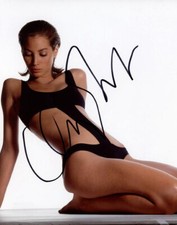 CHRISTY TURLINGTON SIGNED AUTOGRAPHED 8x10 PHOTO POPULAR SUPERMODEL BECKETT BAS picture