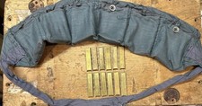 WWII-era 8mm Mauser Stripper Clips, 12 w/Bandolier 7.92 Turk/German/Yugo brass picture