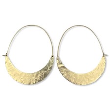 Thin Hammered Semi Circle Hoop picture