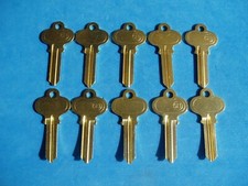 LOT OF TEN LOCKSMITH SE1 KEY BLANKS FITS SEGAL SOLID BRASS MADE IN USA picture