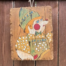 Vintage 1970s Folk Art Wood Carved Marionette Plaque Puppet Pinocchio Pop Art 12 picture