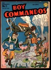 BOY COMMANDOS #5 1.5 // JACK KIRBY COVER 1943 picture