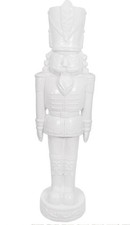 Fraser Hill Farm 48” Glossy White Soldier, Large Resin Decorative Christmas picture