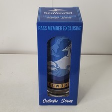 SeaWorld 2022 Pass Member Exclusive Beluga Whale 11 Oz Glass Collector Series picture