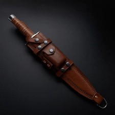New Custom D2 Steel Arkansas Toothpick Knife Handmade Leather Sheath picture